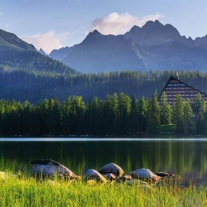 Panoramic Štrbské Pleso Landscape
